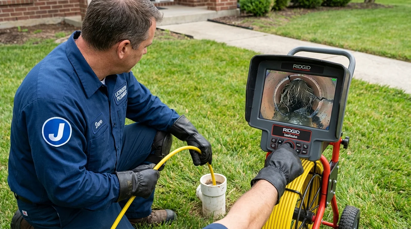 Sewer camera inspection being performed by Johns Plumbing LLC in Olivehurst
